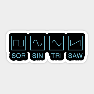 Synthesizer Waveforms for Electronic Musician Sticker